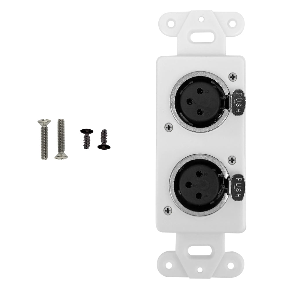 White Decora Strap - 2x XLR Female, Locking – Generic