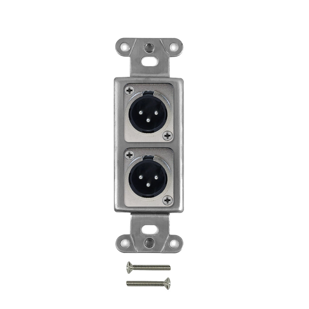 Stainless Steel Decora Strap - 2x XLR Male – Generic