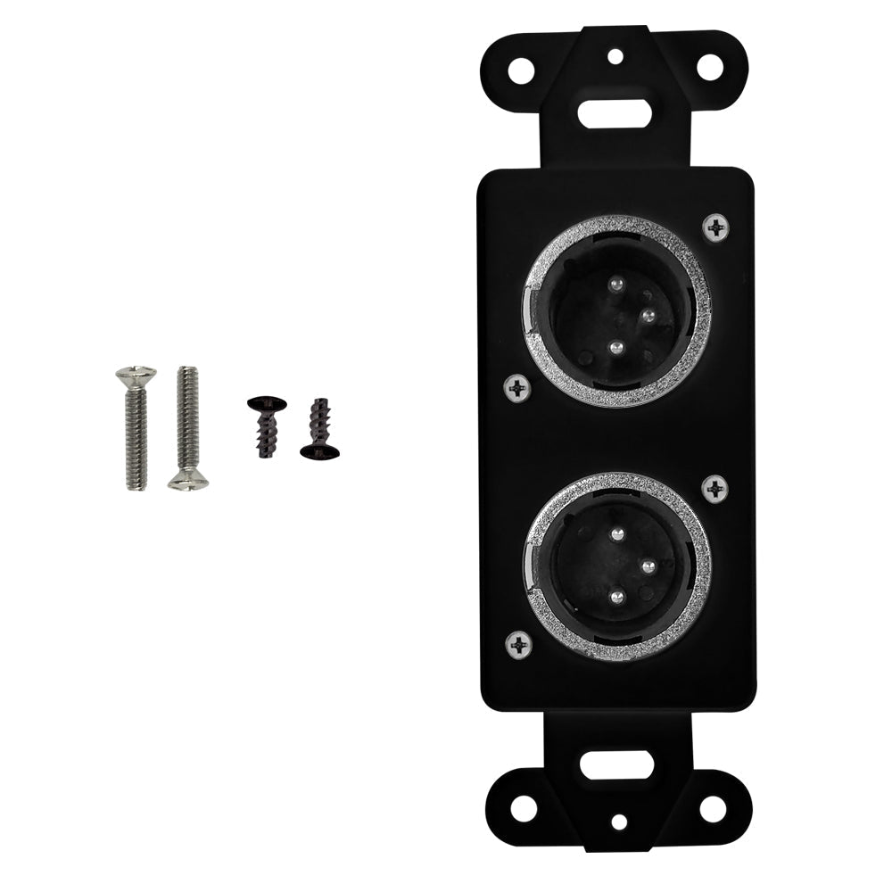 Black Decora Strap - 2x XLR Male – Generic
