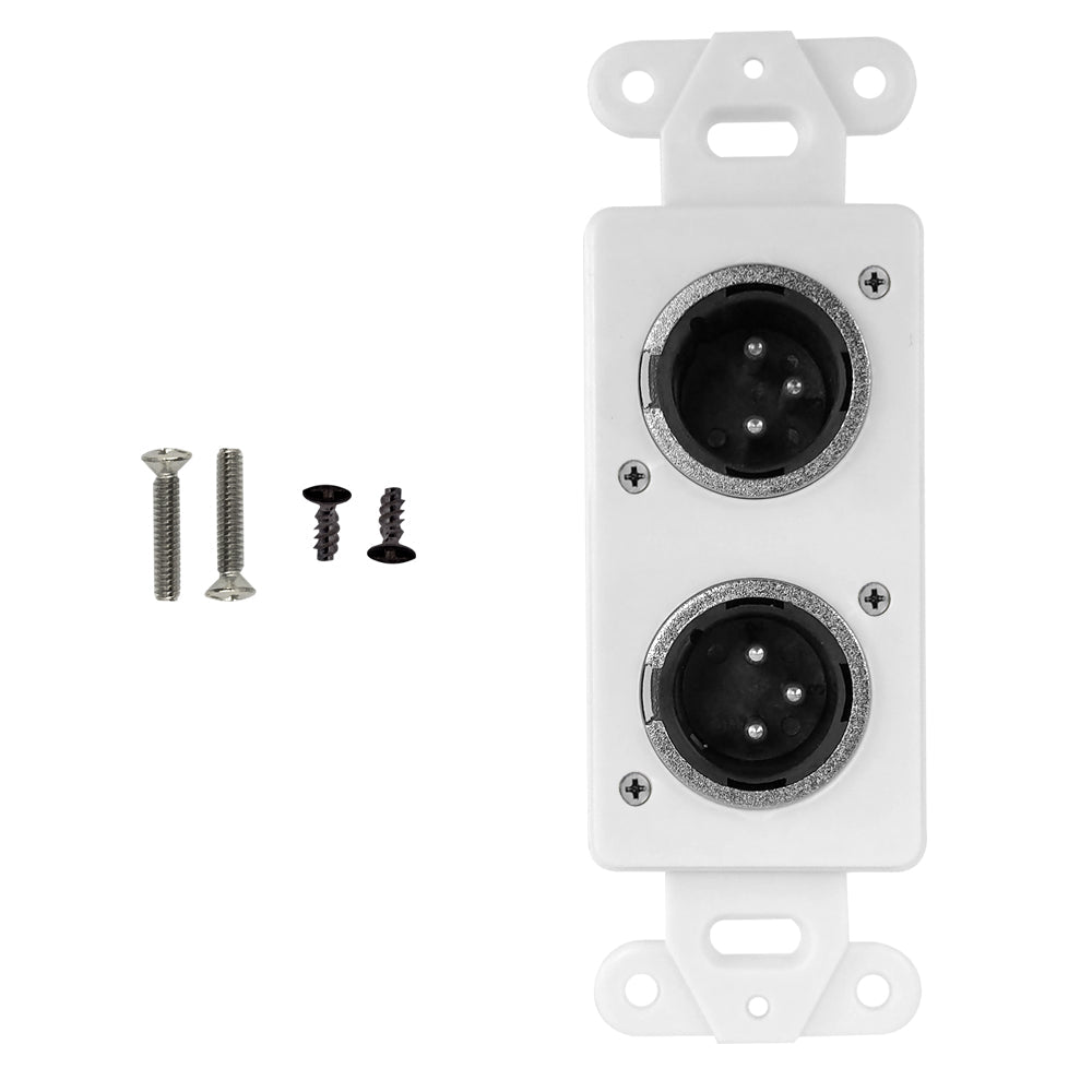 White Decora Strap - 2x XLR Male – Generic