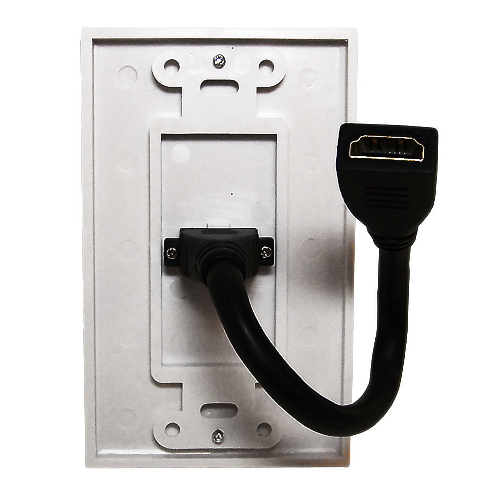 1-Port HDMI Wall Plate Kit Decora White – Generic – Wall Plate Kits (photo 2)