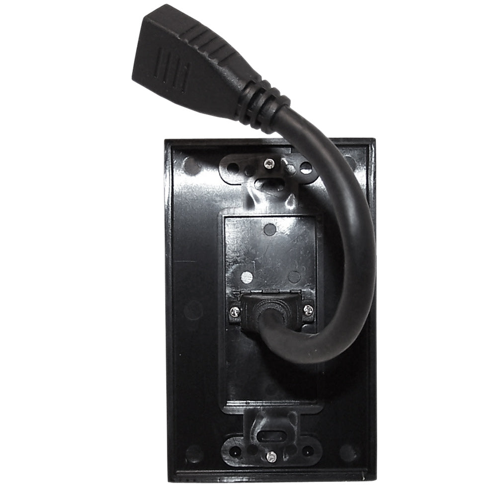 1-Port HDMI Wall Plate Kit Decora Black – Generic – Wall Plate Kits (photo 2)