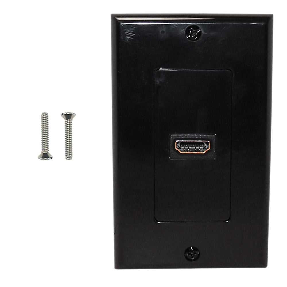 1-Port HDMI Wall Plate Kit Decora Black – Generic