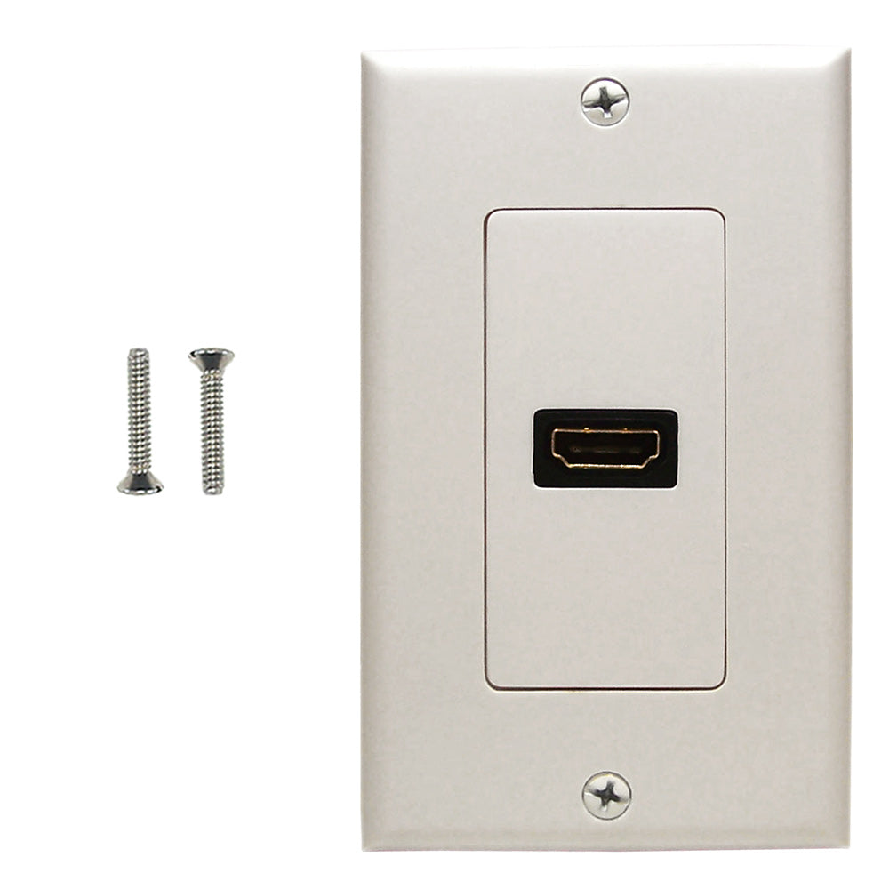 1-Port HDMI Wall Plate Kit Decora White – Generic