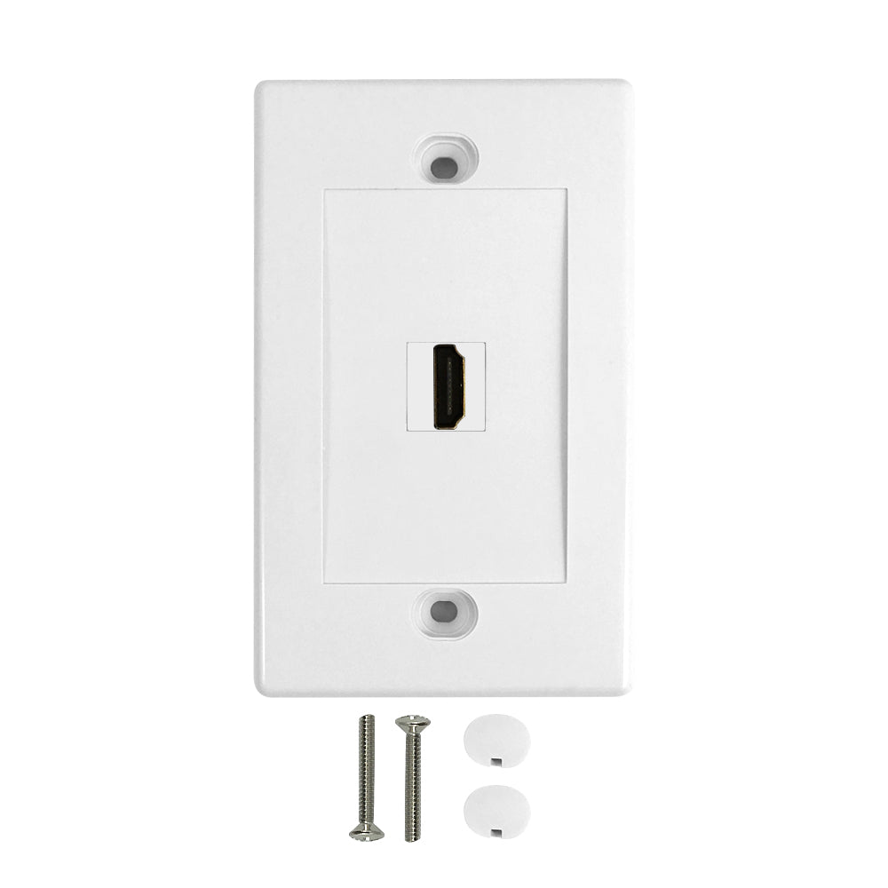 1-Port HDMI Wall Plate Kit - White – Generic