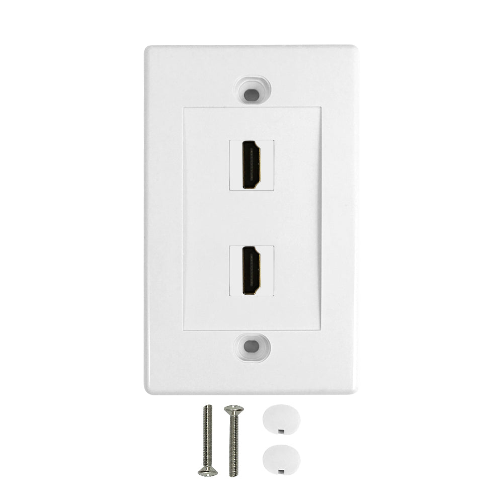 2-Port HDMI Wall Plate Kit - White – Generic – Wall Plate Kits