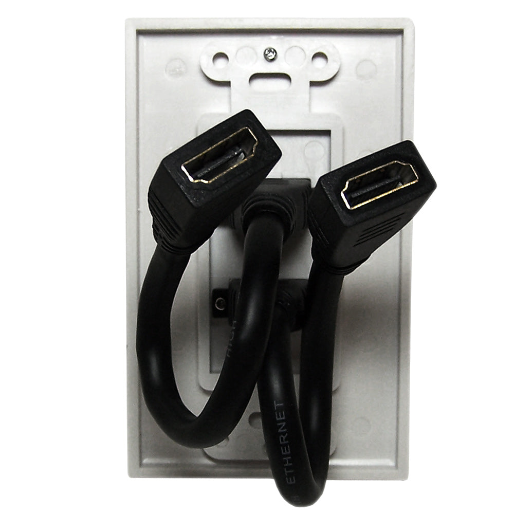 2-Port HDMI Wall Plate Kit Decora White – Generic – Wall Plate Kits (photo 2)