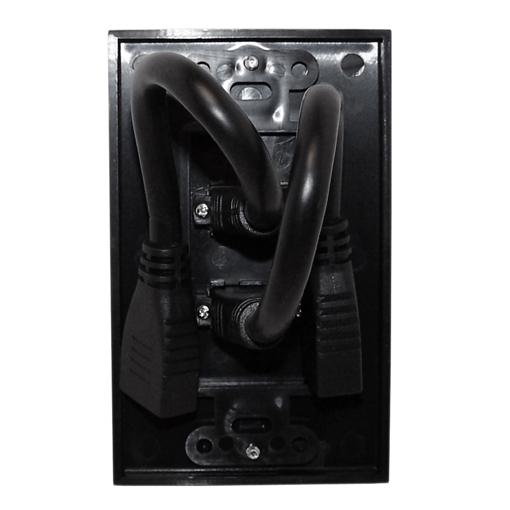 2-Port HDMI Wall Plate Kit Decora Black – Generic – Wall Plate Kits (photo 2)