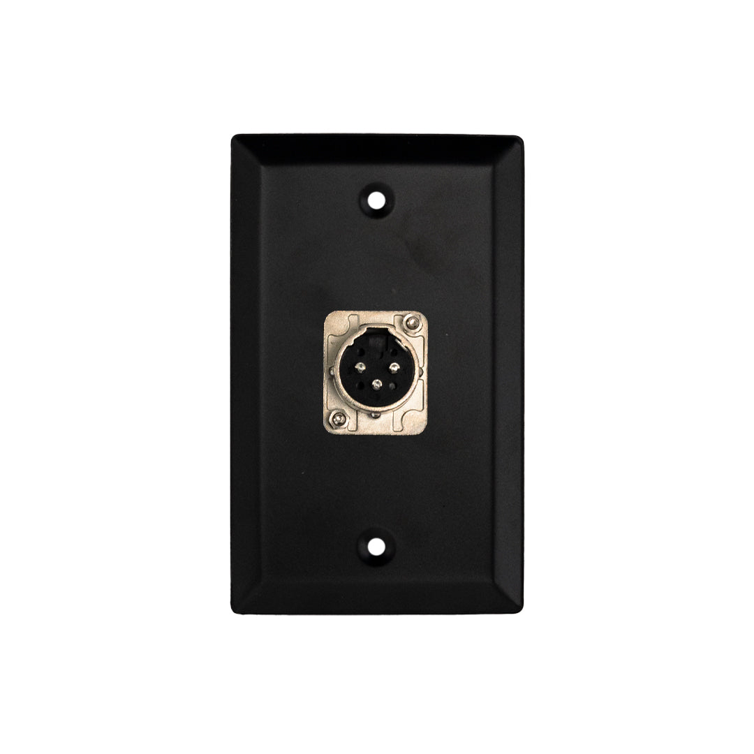 Single Gang 1 x XLR Male Stainless Steel Wall Plate Kit - BLACK – Generic – Wall Plate Kits (photo 2)